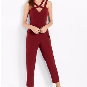 Express maroon jumpsuit